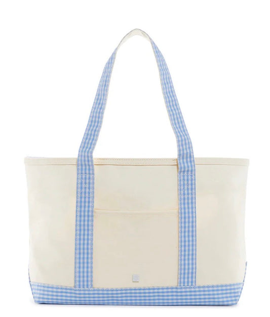 Medium Tote Gingham Sky Blue
